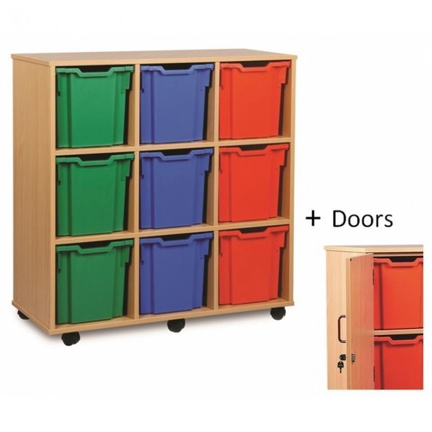 Supporting image for Y203074 - 9 Jumbo Unit - Mobile - With Doors - MAPLE