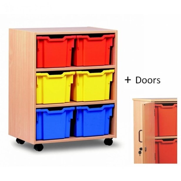 Supporting image for Y203098 - 6 Extra Deep Unit - Mobile - With Doors - MAPLE