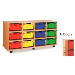 Supporting image for Y203114 - 24 Shallow/12 Deep Unit - With Doors - MAPLE