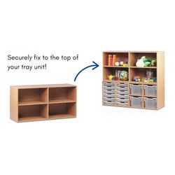 Supporting image for Open Shelf Unit with 4 Compartments