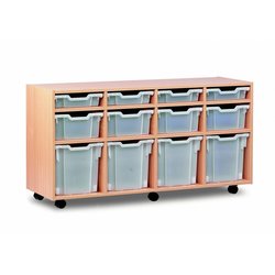 Supporting image for Y203140 - 12 Tray Variety Unit - Mobile - No Doors - MAPLE