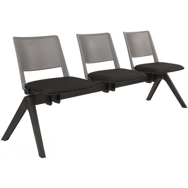 Supporting image for Peak 3 Seater bench with upholstered seat