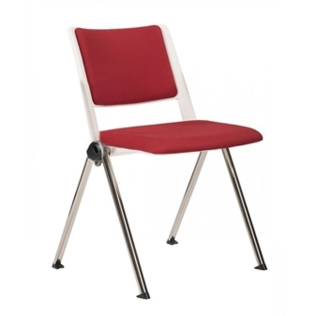 Supporting image for Y612610 - Chair with Upholstered Seat & Back (White Shell)