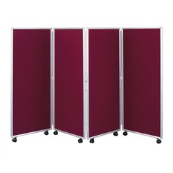 Supporting image for YCD124 - Concertina Mobile Room Dividers - H1200 - 4 Panel