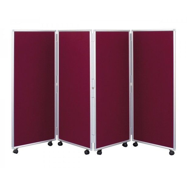 Supporting image for YCD154 - Concertina Mobile Room Dividers - H1500 - 4 Panel