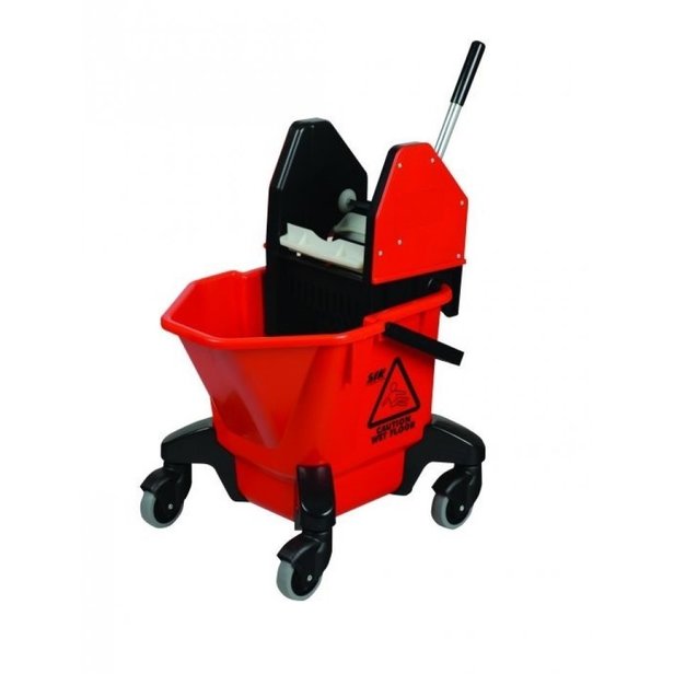 Supporting image for Red Ladybug Kentucky Mop Bucket With Wringer