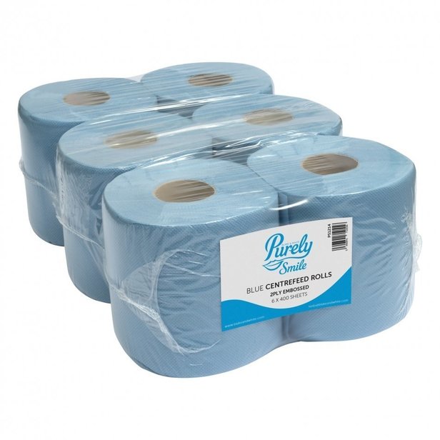 Supporting image for Purely Smile 2 Ply Centrefeed Roll Blue