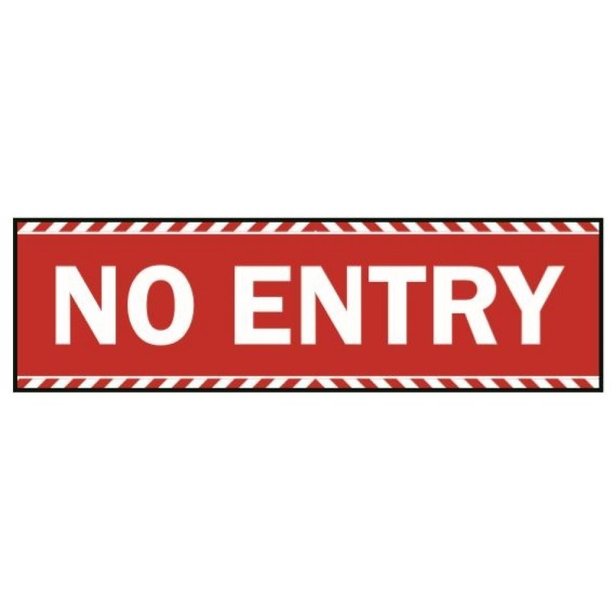 Supporting image for 'No Entry' Vinyl Laminated Floor Sticker