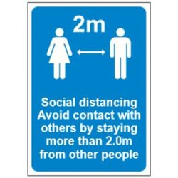 Supporting image for Correx Health & Safety Sign - 2m Social Distancing