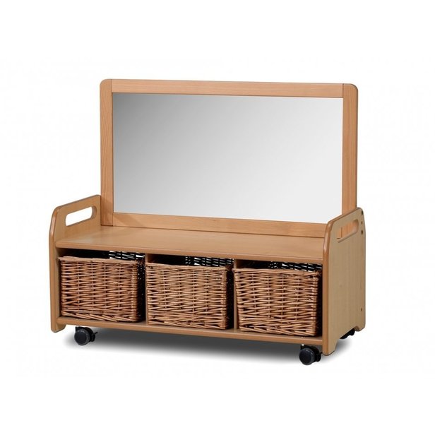 Supporting image for Creative! Low Mirror Storage Unit with Baskets