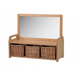 Supporting image for Creative! Low Mirror Storage Unit with Baskets