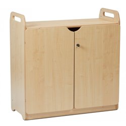 Supporting image for Creative! Lockable Storage Cupboard with Display/Mirror Back