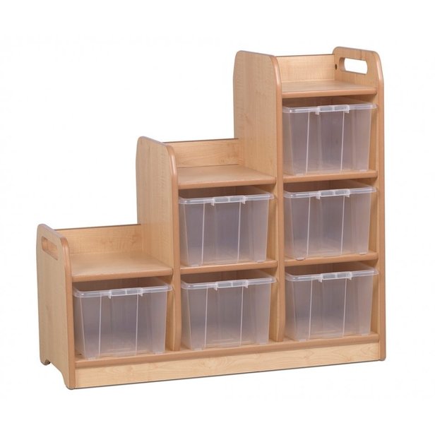 Supporting image for Creative! Stepped Storage Right Hand - 6 Clear Tubs