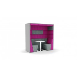 Supporting image for Confer 2 Seater Booth - Flat Roof