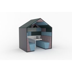 Supporting image for Confer 4 Seater Booth - Pitched Roof