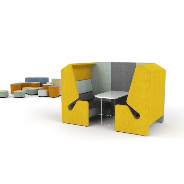 Supporting image for Convey 4 Seater Booth - open top
