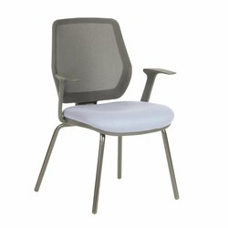 Supporting image for YBV40A - Breathe Chair - 4 Legged Meeting Chair with arms