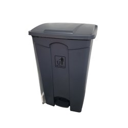 Supporting image for Heavy Duty Pedal Operated Black Bin - 90 Litre