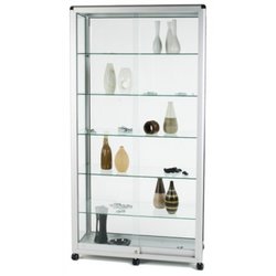Supporting image for Wide tower unit with sliding doors:Satin Silver