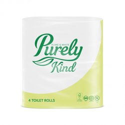 Supporting image for Purely Kind Toilet Roll 2ply Pack of 4 Double Rolls