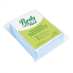 Supporting image for Purely Kind Eco Multipurpose Wiping Cloths Blue x 50