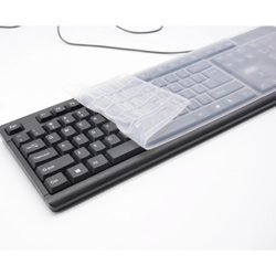Supporting image for Easy to Sanitise Wipe Clean Desktop Keyboard Protective Silicone Protector Cover