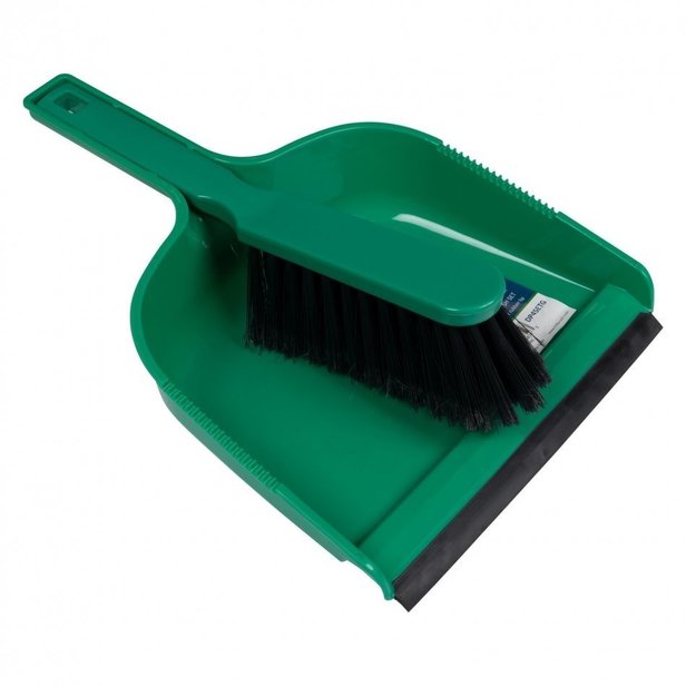Supporting image for Dustpan & Brush Plastic Green