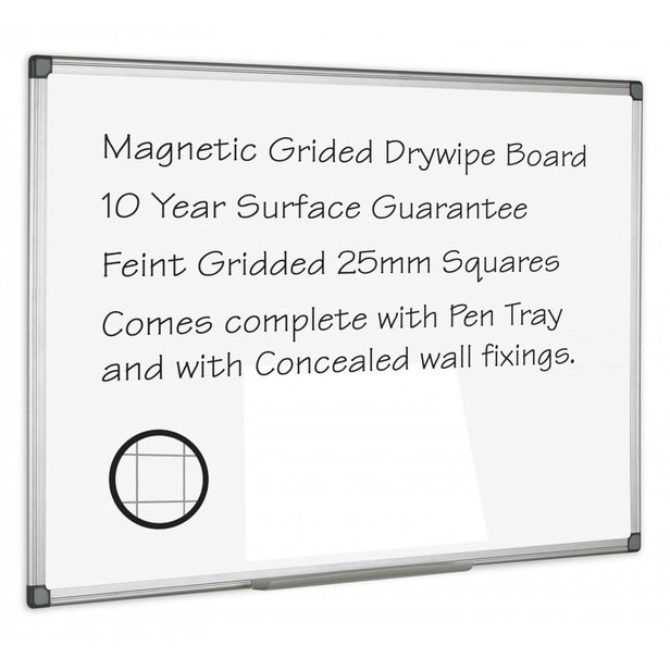 Supporting image for YDWGR54 - Drywipe Board - Gridded - 1500 x 1200