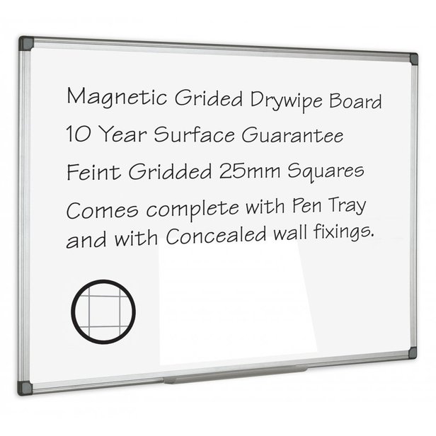 Supporting image for YDWGR32 - Drywipe Board - Gridded - 900 x 600