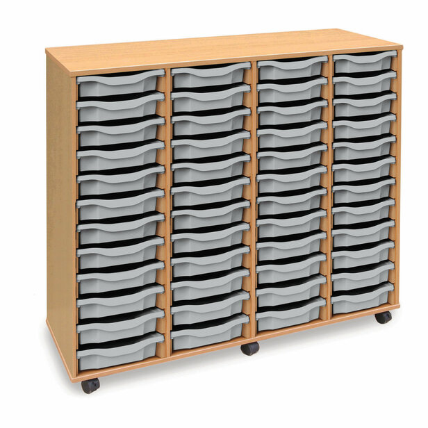 Supporting image for 48 Shallow Tray Storage Unit - Mobile - With/Without Doors
