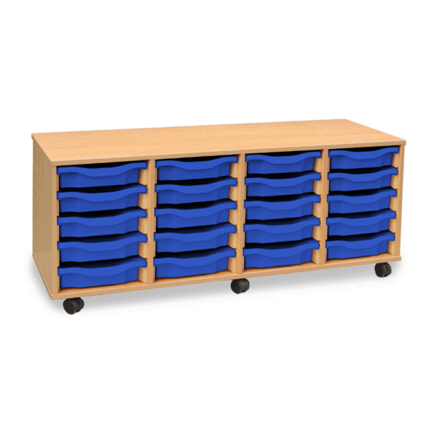 Supporting image for 20 Shallow Tray Storage Unit - Mobile - With/Without Doors