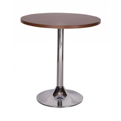 Supporting image for Barletta caf Round Trumpet Dining Table - Chrome Base