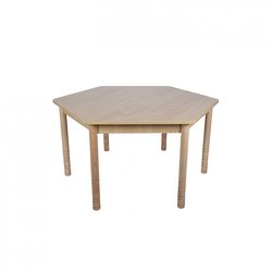 Supporting image for Solid Beech Nursery Table - Hexagonal table