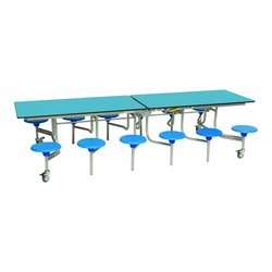 Supporting image for Folding rectangular tables - With 12 Stools x H690mm