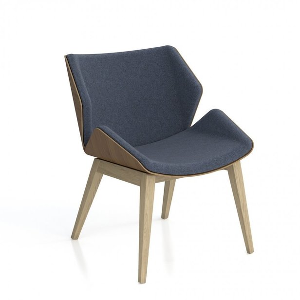 Supporting image for Sydney Low Back Chair - With Wooden 4 Leg Base