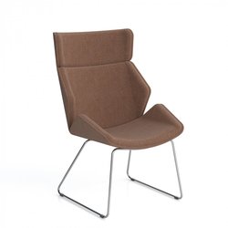 Supporting image for Sydney High Back Chair - With Skid Base