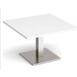 Supporting image for Chrome column leg coffee table - Square 600 x 600mm