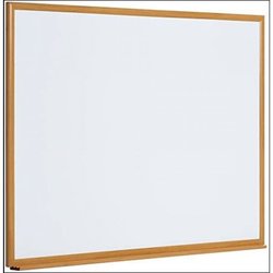 Supporting image for Light oak effect premium aluminium frame whiteboard
