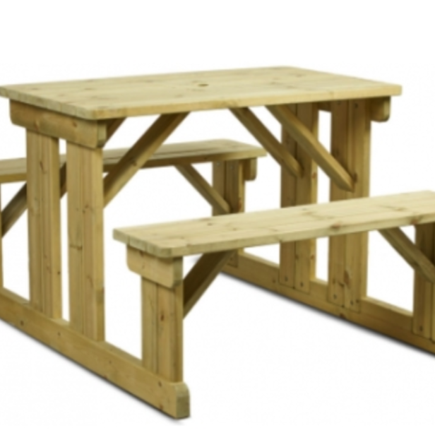Supporting image for Walk-In Picnic Bench - 6 Seater