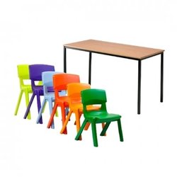 Supporting image for Classroom Package - 32 x Mono Posture Chairs & 16 x 1200 x 600 Tables