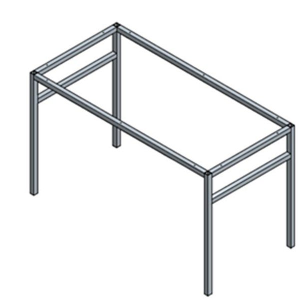 Supporting image for Fully Welded 1200 x 600 Rectangular Table Frame Only - With Strengthening Bar - H590