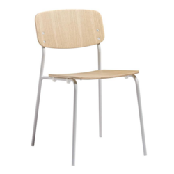 Supporting image for Clear Ash Side Chair with White Frame