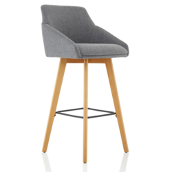 Supporting image for Jackson Wooden Leg High Stool - Grey