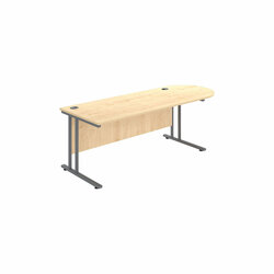Supporting image for Wilmington Twin Cantilever Rectangular D Ended Desk - W2200mm