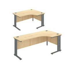 Supporting image for Wilmington Wire Managed Crescent Combi Desk - 800/600mm Ends