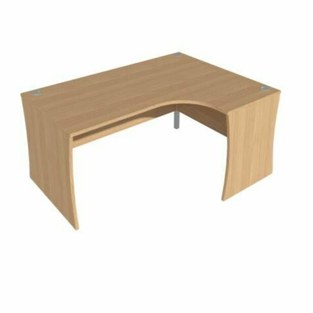 Supporting image for Y705611 - Wilmington Executive Panel Leg Crescent Combi Desk 800mm End - W1400mm