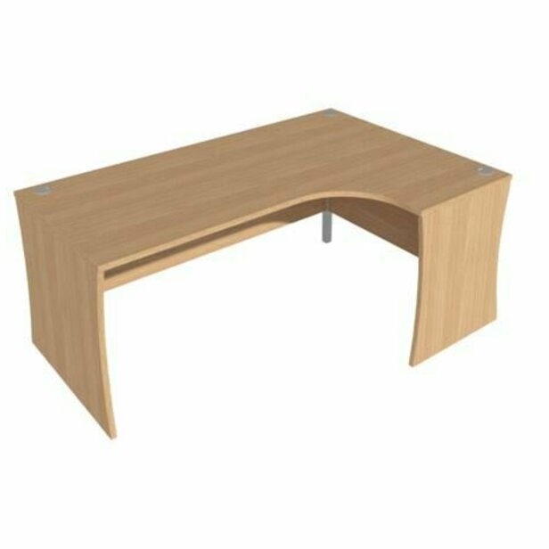 Supporting image for Y705613 - Wilmington Executive Panel Leg Crescent Combi Desk 800mm End - W1800mm