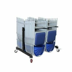 Supporting image for Folding Chair Trolley - Single row 2 columns hanging