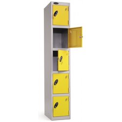 Supporting image for Y16218 - Lockers - Five Compartment - W305 x D460 x H1780