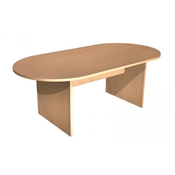 Supporting image for YCZM201 - Alpine D-End Meeting & Conference Tables - Panel Leg - L2000